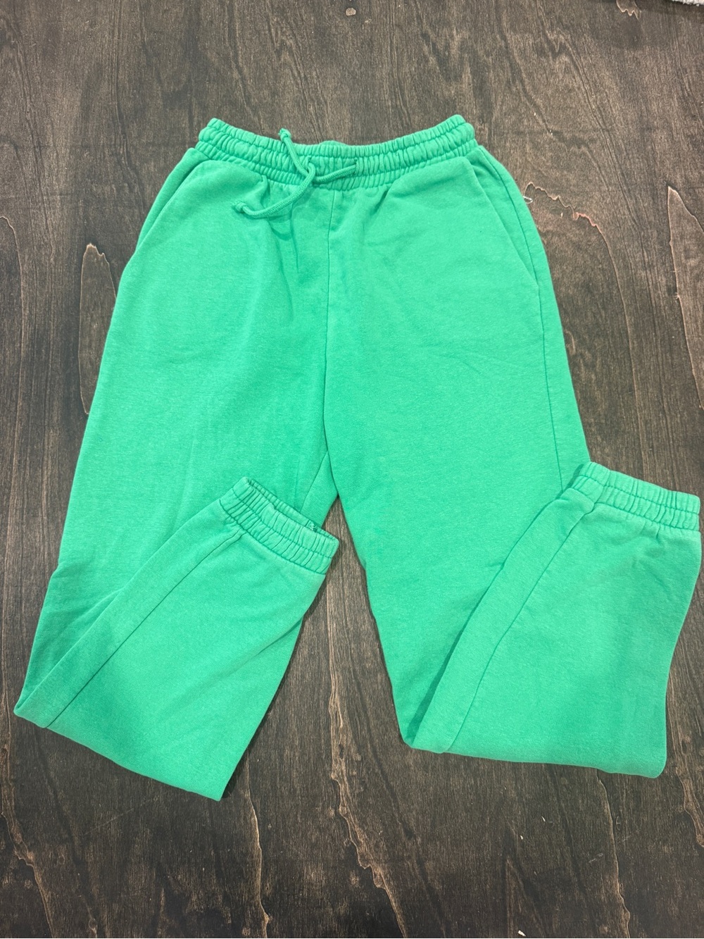 Zara Green Elastic Waist Jogger Pants